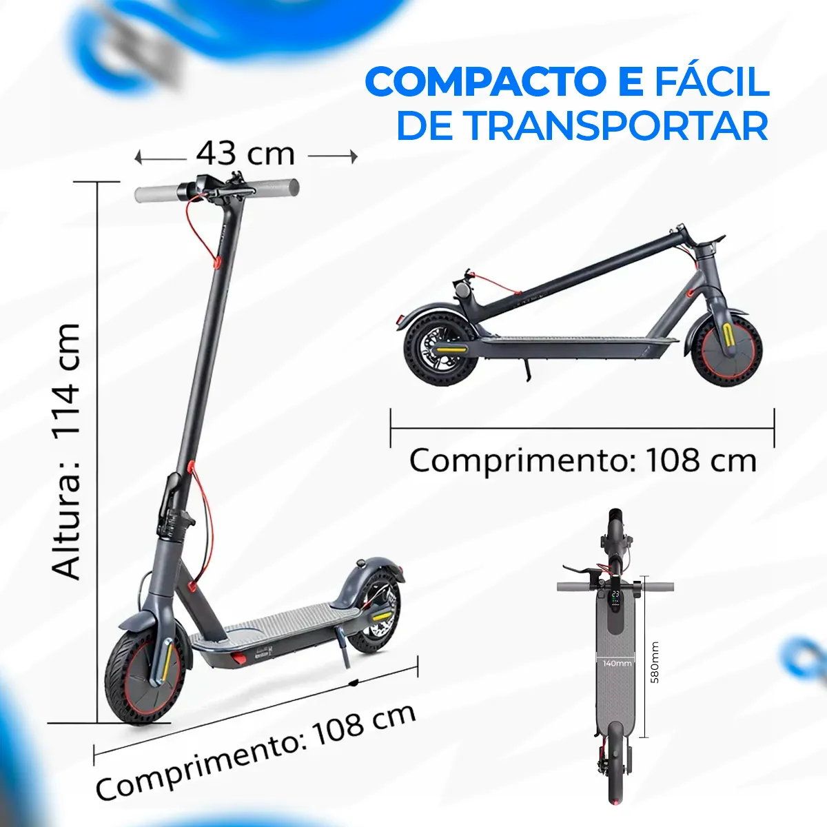 Scooter / Patinete Elétrico S09 Pro Novo 2025 — miniatura 2