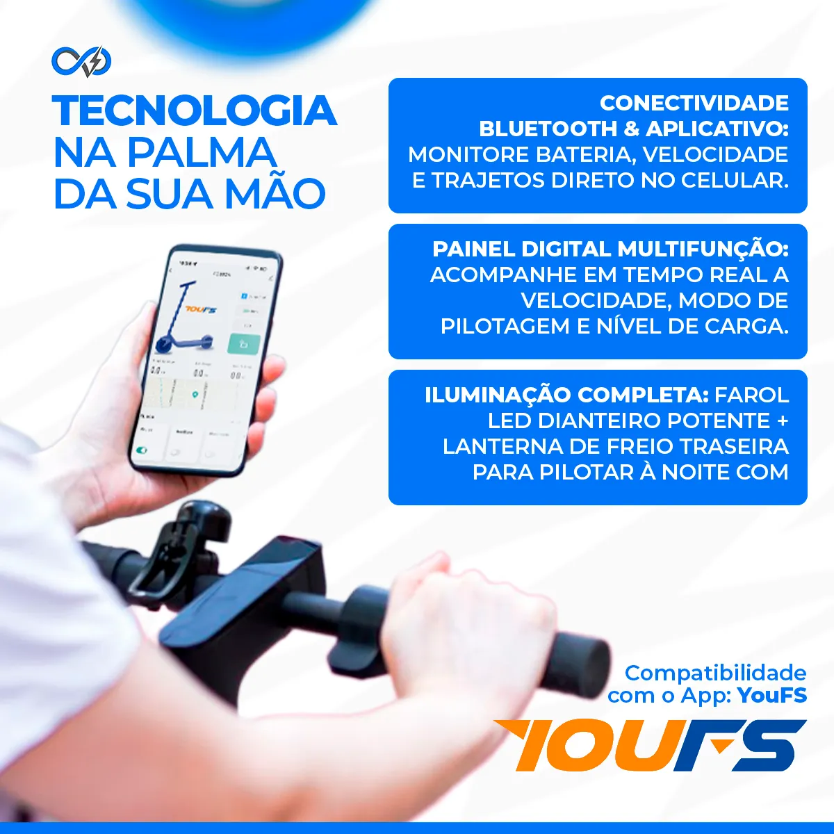 Scooter / Patinete Elétrico S09 Pro Novo 2025 — miniatura 6